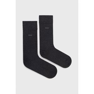 Ponožky BOSS pánské, šedá barva, 50469843