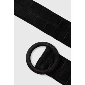 Semišový pásek Answear Lab černá barva