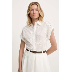 Bavlněná košile Answear Lab bílá barva, regular, s klasickým límcem