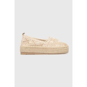 Espadrilky Answear Lab béžová barva, na platformě