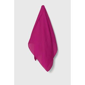 Šátek s hedvábím Answear Lab růžová barva