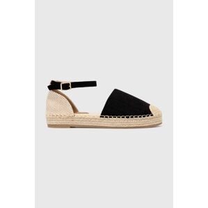 Espadrilky Answear Lab černá barva, na platformě