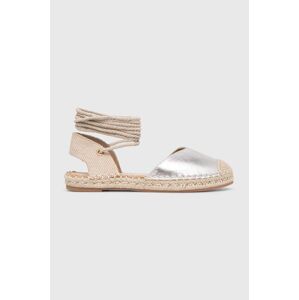 Espadrilky Answear Lab stříbrná barva