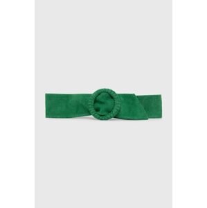 Semišový pásek Answear Lab zelená barva