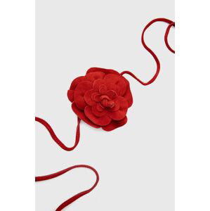 Semišový pásek Answear Lab červená barva