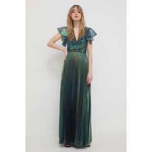 Šaty Nissa zelená barva, maxi, RS14575