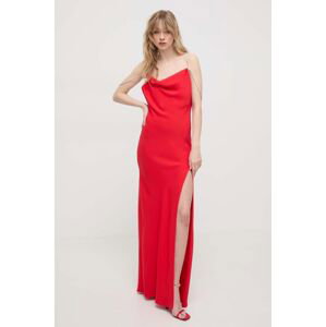 Šaty Nissa červená barva, maxi, RS14746