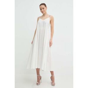 Šaty Nissa bílá barva, midi, RC14928