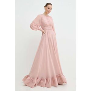 Šaty Nissa růžová barva, maxi, RS14870