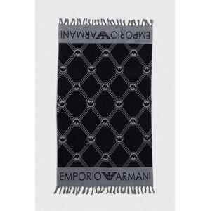 Bavlněný ručník Emporio Armani Underwear tmavomodrá barva