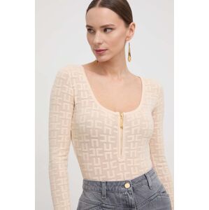 Body Elisabetta Franchi dámské, béžová barva, BK55B41E2