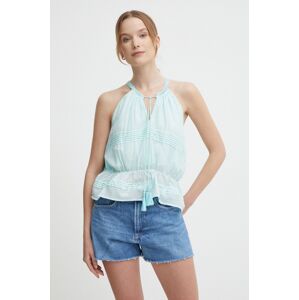 Halenka Pepe Jeans DAISY dámská, tyrkysová barva, hladká, PL304821