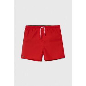 Plavkové šortky Lacoste červená barva