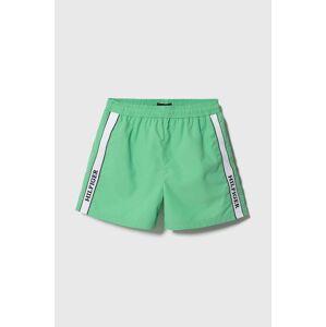 Dětské plavkové šortky Tommy Hilfiger zelená barva
