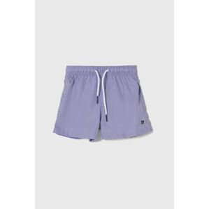 Dětské plavkové šortky zippy fialová barva