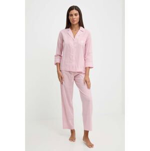 Pyžamo Lauren Ralph Lauren růžová barva, ILN92339