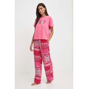 Pyžamo Dkny růžová barva, YI90015