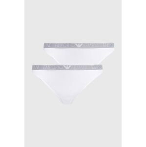 Tanga Emporio Armani Underwear 2-pack bílá barva