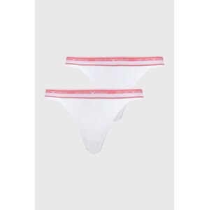 Kalhotky brazilky Emporio Armani Underwear 2-pack bílá barva