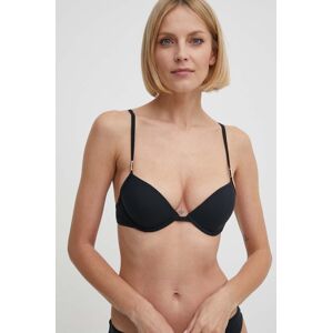 Plavková podprsenka Calvin Klein černá barva, vyztužený košík, KW0KW02383