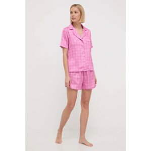 Pyžamo Guess růžová barva, O4GX03 WFTE2