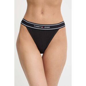 Tanga Tommy Jeans černá barva, UW0UW05122