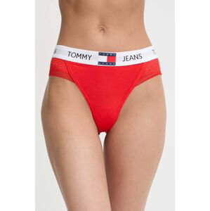 Tanga Tommy Jeans červená barva, UW0UW05159