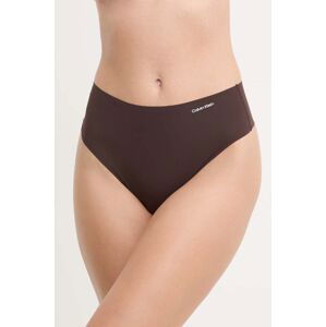 Tanga Calvin Klein Underwear hnědá barva, 000QD3864E