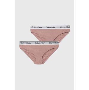 Dětské kalhotky Calvin Klein Underwear 2-pack růžová barva