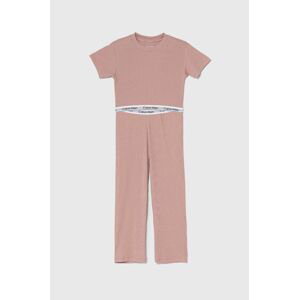Dětské pyžamo Calvin Klein Underwear růžová barva