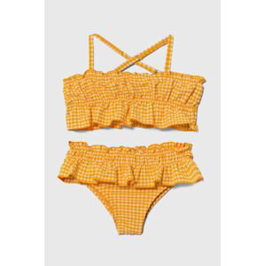 Dvoudílné plavky pro miminko zippy oranžová barva