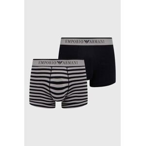 Boxerky Emporio Armani Underwear 2-pack pánské, černá barva