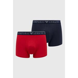 Boxerky Emporio Armani Underwear 2-pack pánské, červená barva