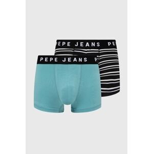Boxerky Pepe Jeans RETRO STP LR TK 2P 2-pack pánské, černá barva, PMU11142