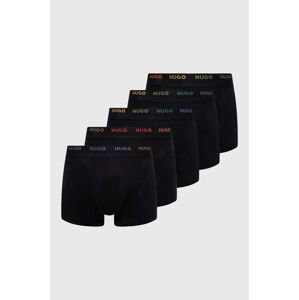 Boxerky HUGO 5-pack pánské, černá barva, 50515670