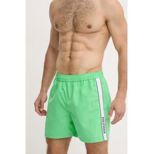 Plavkové šortky Tommy Hilfiger zelená barva, UM0UM03213