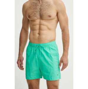 Plavkové šortky Tommy Hilfiger zelená barva, UM0UM03280