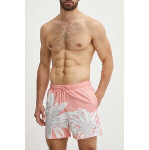 Plavkové šortky Tommy Hilfiger růžová barva, UM0UM03298