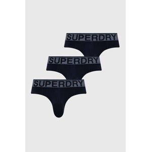 Spodní prádlo Superdry 3-pack pánské, tmavomodrá barva