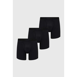 Boxerky Abercrombie & Fitch 3-pack pánské, černá barva