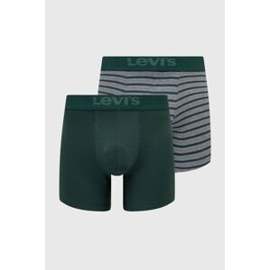 Boxerky Levi's 2-pack pánské, zelená barva
