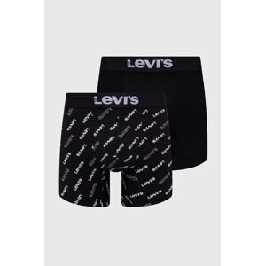 Boxerky Levi's 2-pack pánské, černá barva