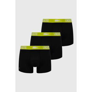 Boxerky Lacoste 3-pack pánské, černá barva