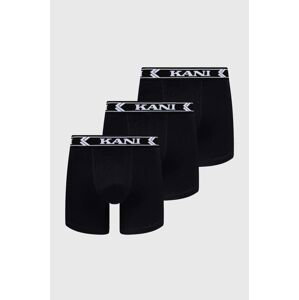 Boxerky Karl Kani 3-pack pánské, černá barva