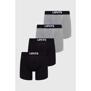 Boxerky Levi's 4-pack pánské, černá barva