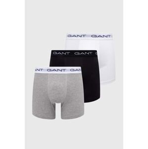 Boxerky Gant 3-pack pánské, šedá barva