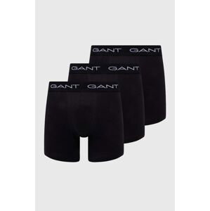 Boxerky Gant 3-pack pánské, černá barva