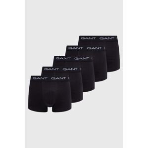 Boxerky Gant 5-pack pánské, černá barva