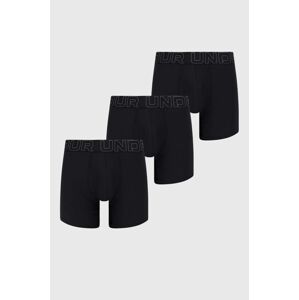 Boxerky Under Armour 3-pack pánské, černá barva