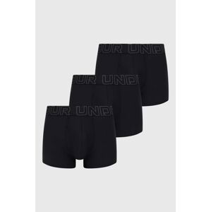 Boxerky Under Armour 3-pack pánské, černá barva